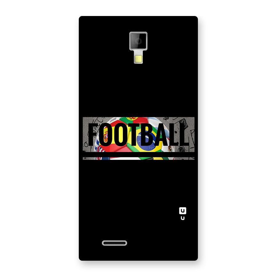 Football Typography Back Case for Micromax Canvas Xpress A99