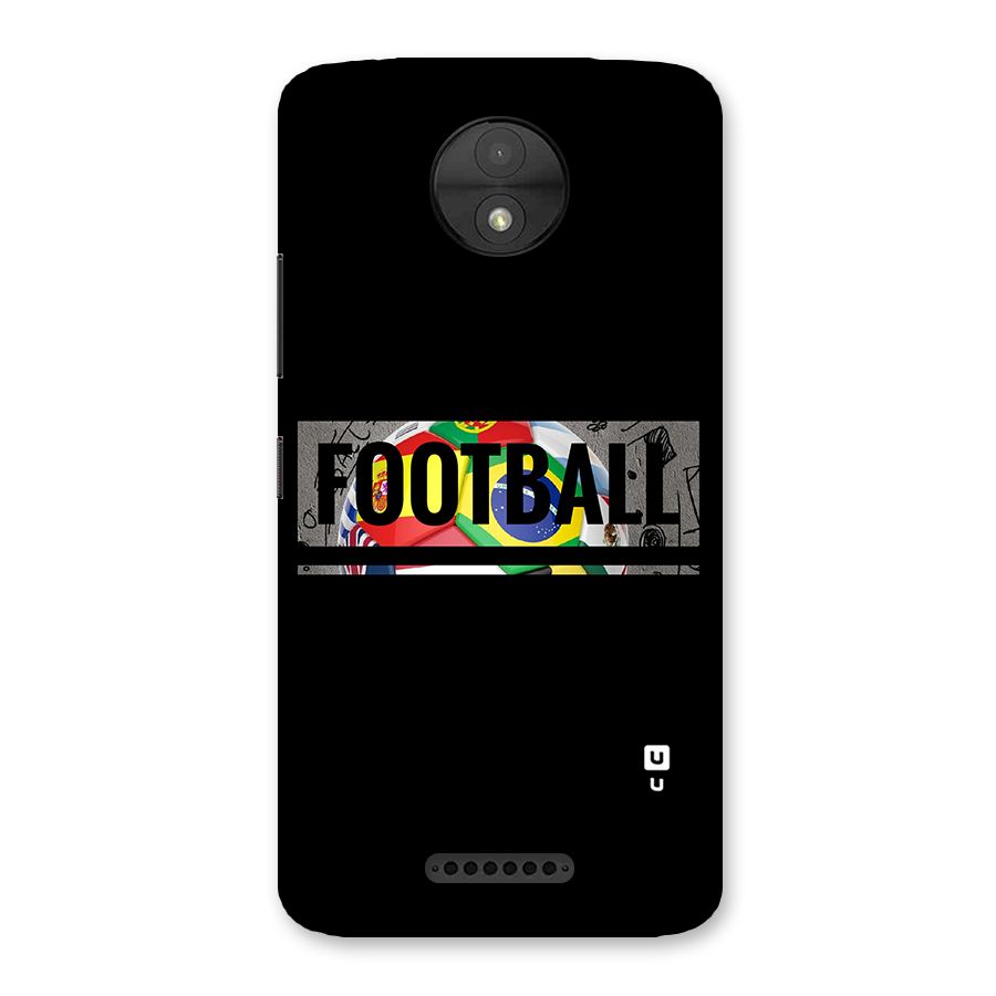 Football Typography Back Case for Moto C