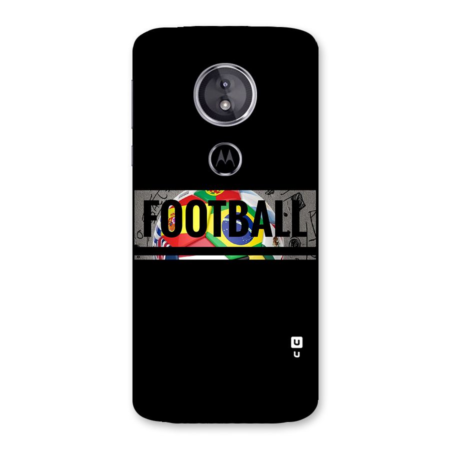Football Typography Back Case for Moto E5