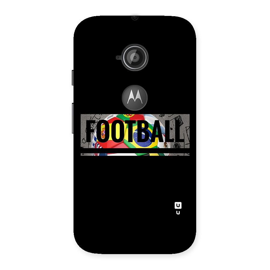 Football Typography Back Case for Moto E 2nd Gen