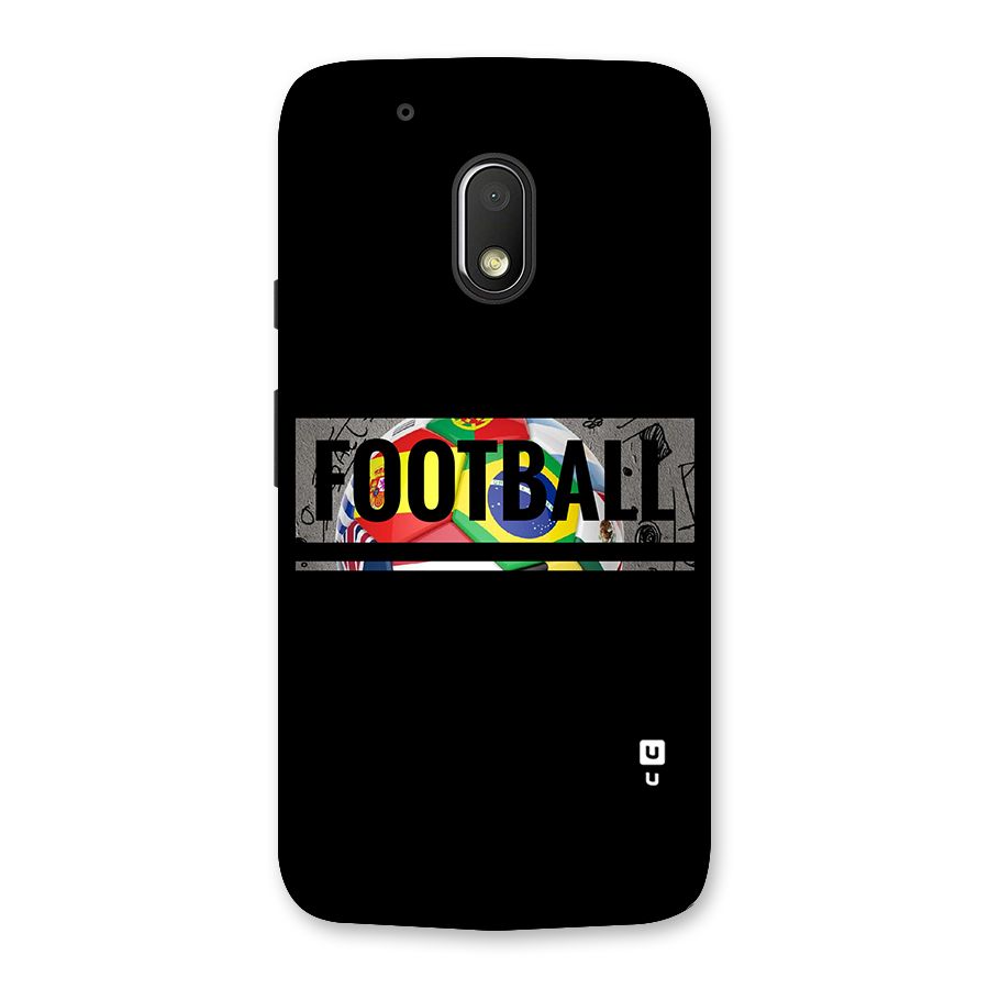 Football Typography Back Case for Moto G4 Play