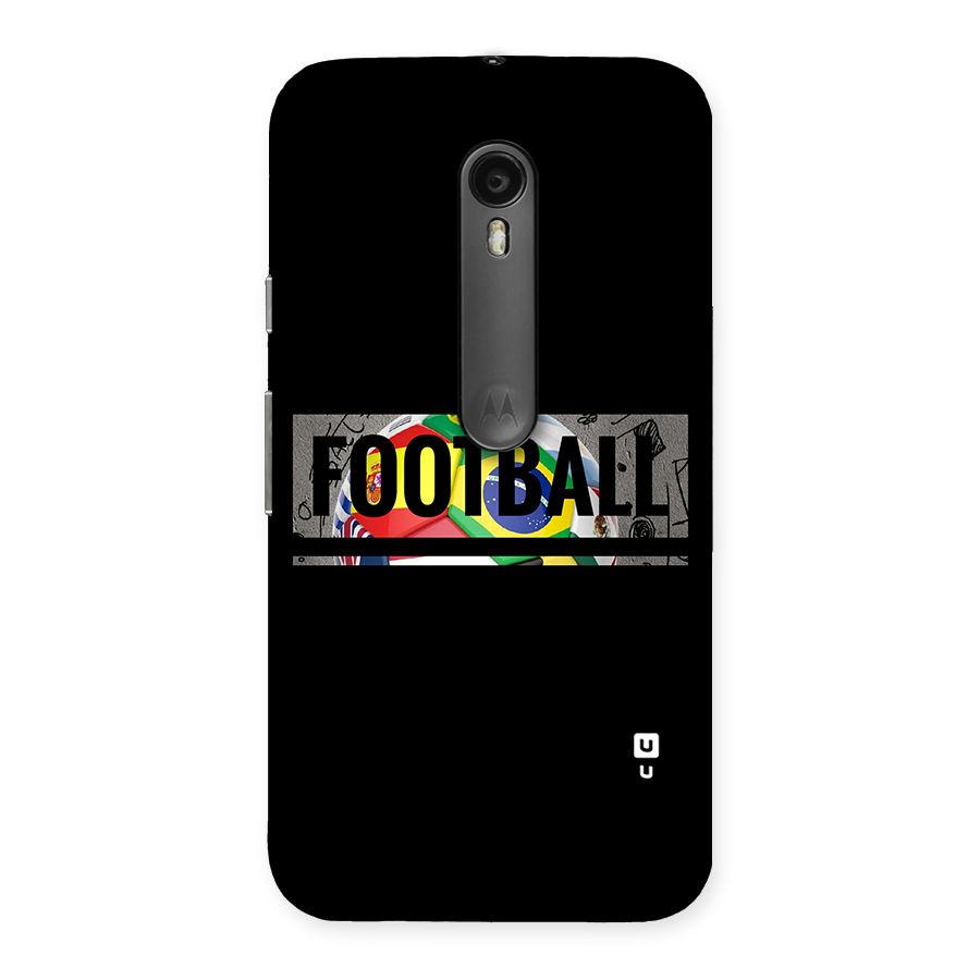 Football Typography Back Case for Moto G Turbo