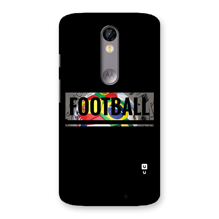 Football Typography Back Case for Moto X Force