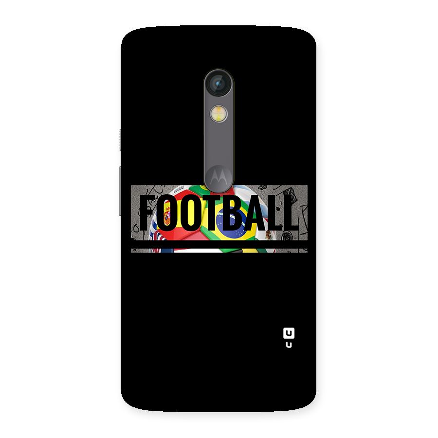 Football Typography Back Case for Moto X Play