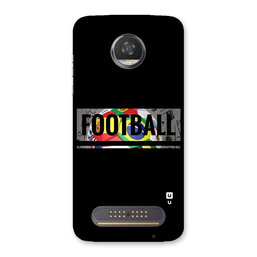 Football Typography Back Case for Moto Z2 Play
