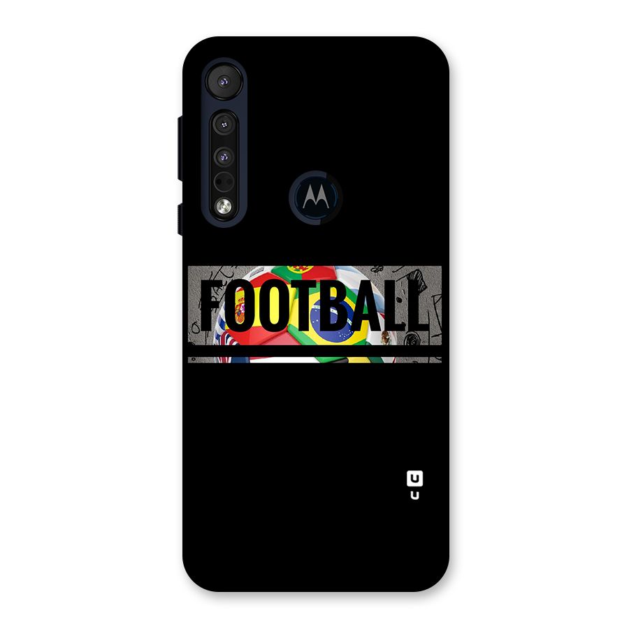 Football Typography Back Case for Motorola One Macro