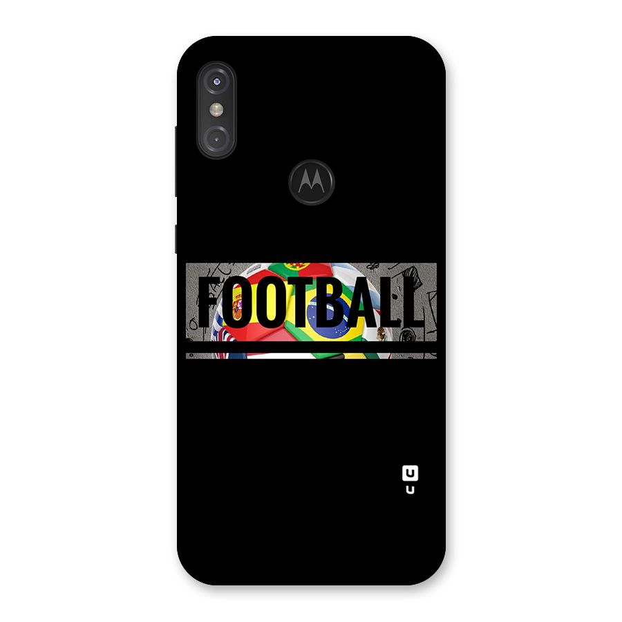 Football Typography Back Case for Motorola One Power