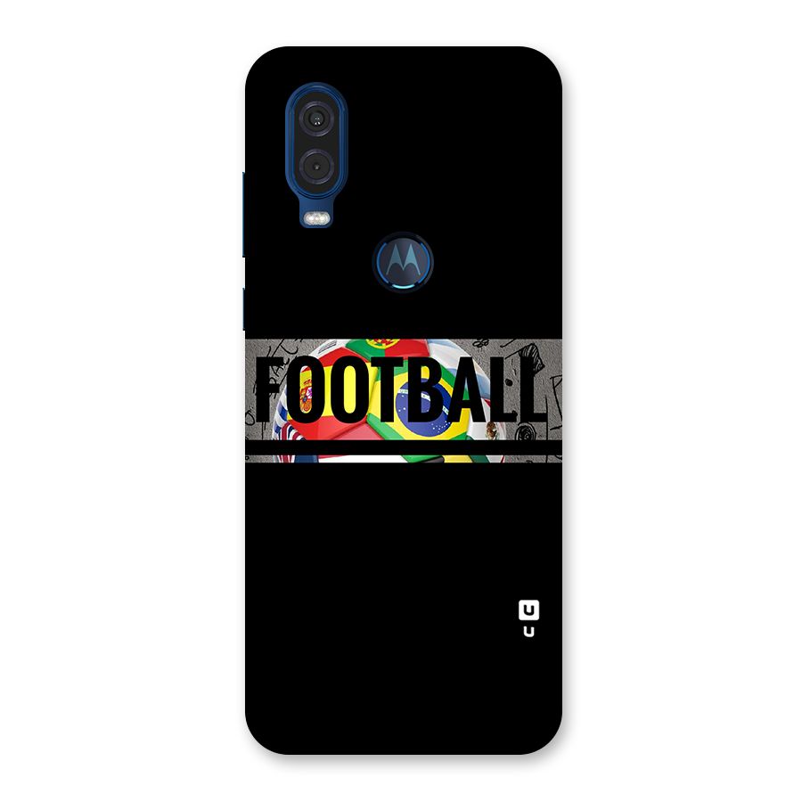 Football Typography Back Case for Motorola One Vision