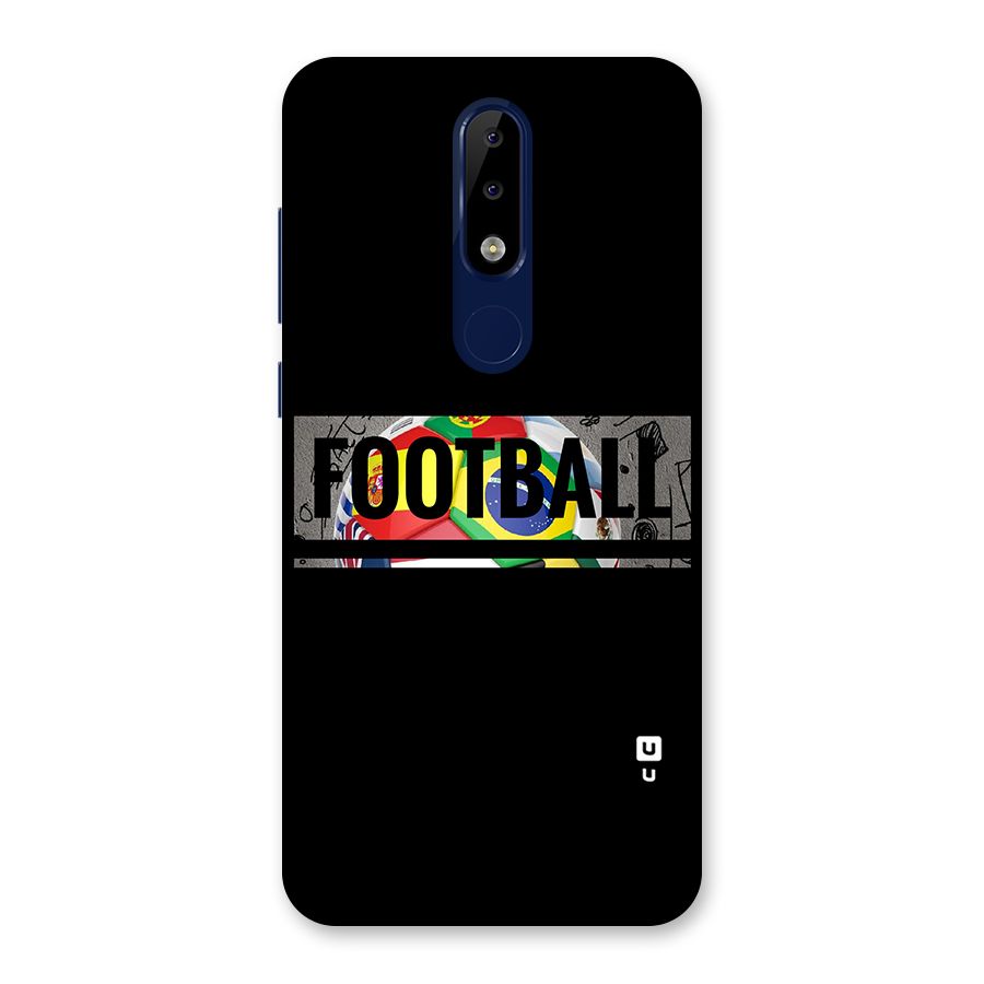 Football Typography Back Case for Nokia 5.1 Plus