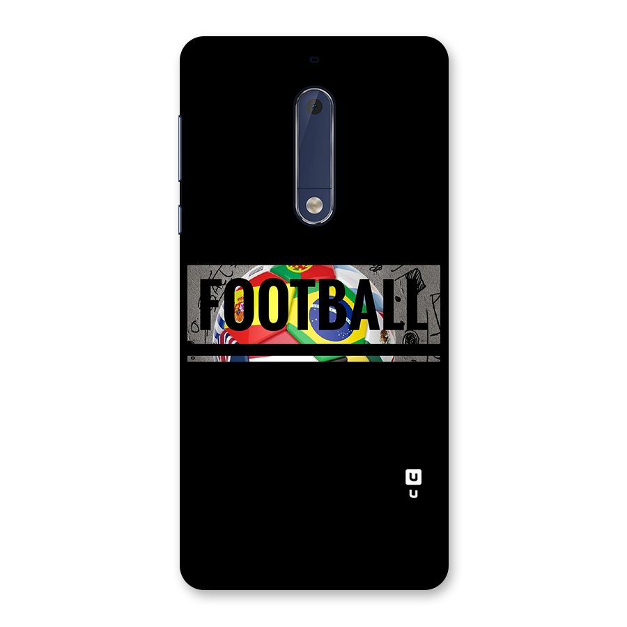 Football Typography Back Case for Nokia 5