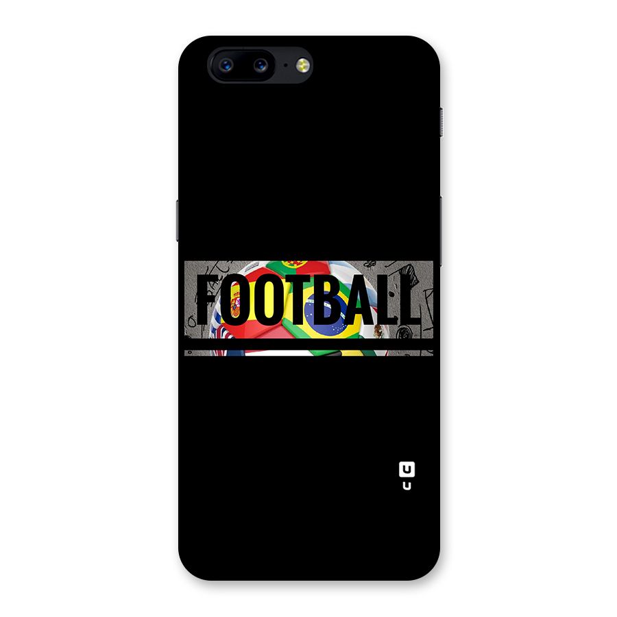 Football Typography Back Case for OnePlus 5