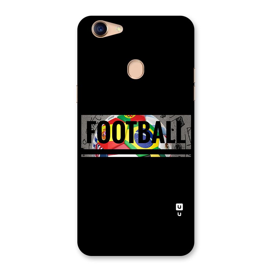 Football Typography Back Case for Oppo F5 Youth
