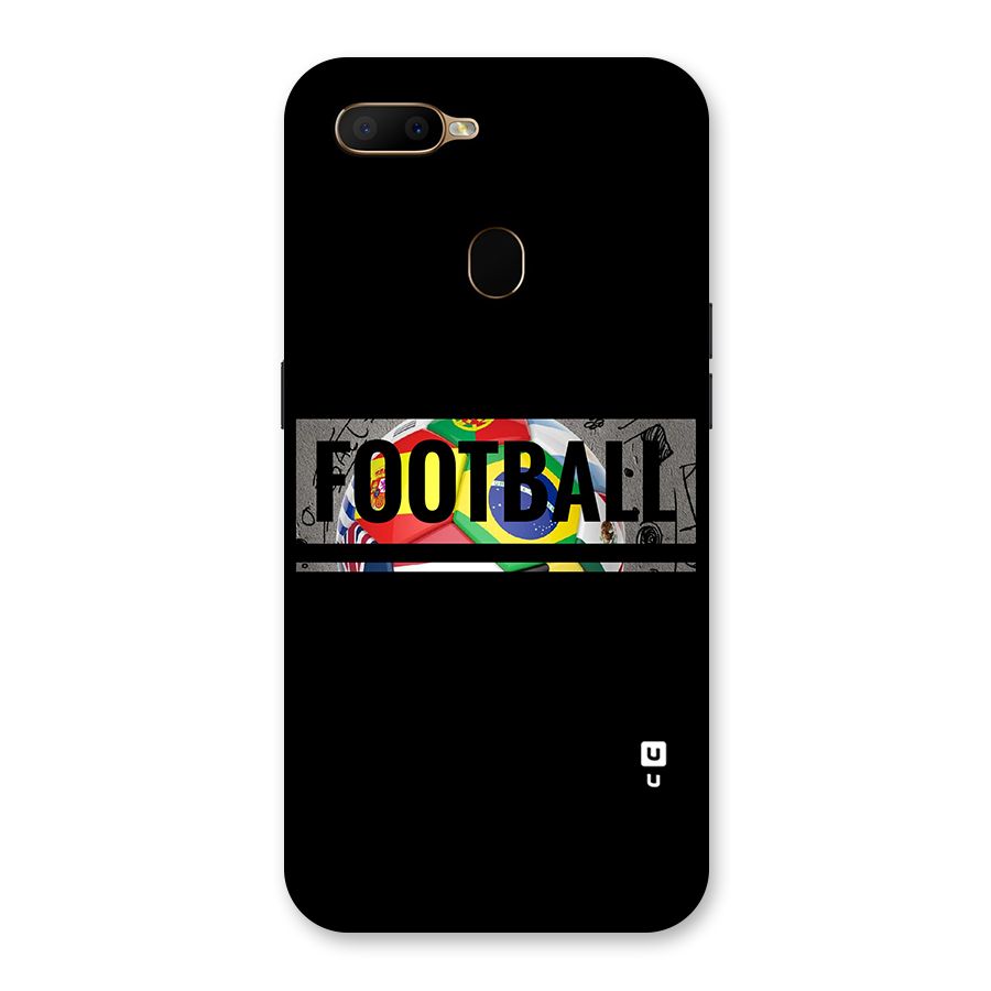 Football Typography Back Case for Oppo A5s