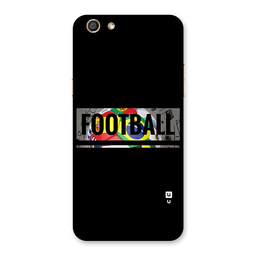 Football Typography Back Case for Oppo F3