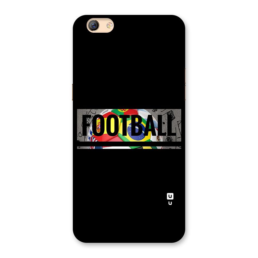 Football Typography Back Case for Oppo F3 Plus