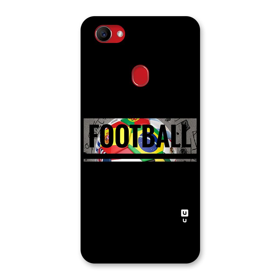 Football Typography Back Case for Oppo F7