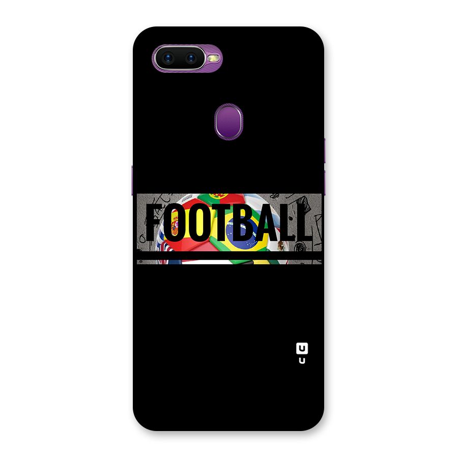 Football Typography Back Case for Oppo F9