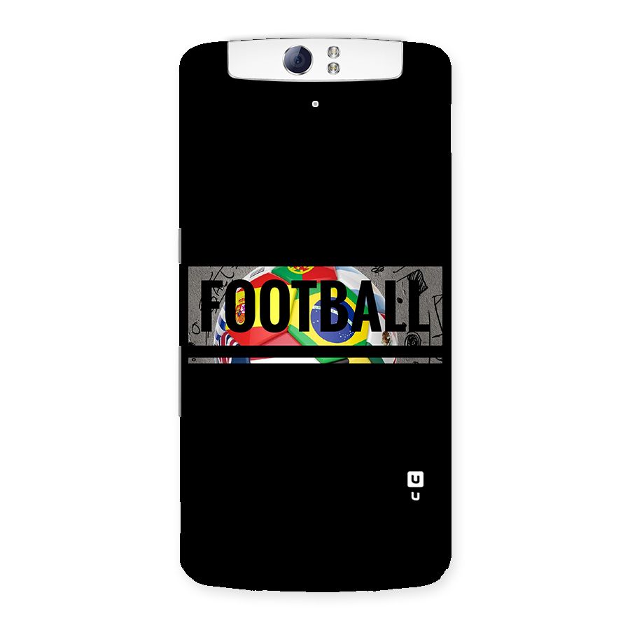 Football Typography Back Case for Oppo N1