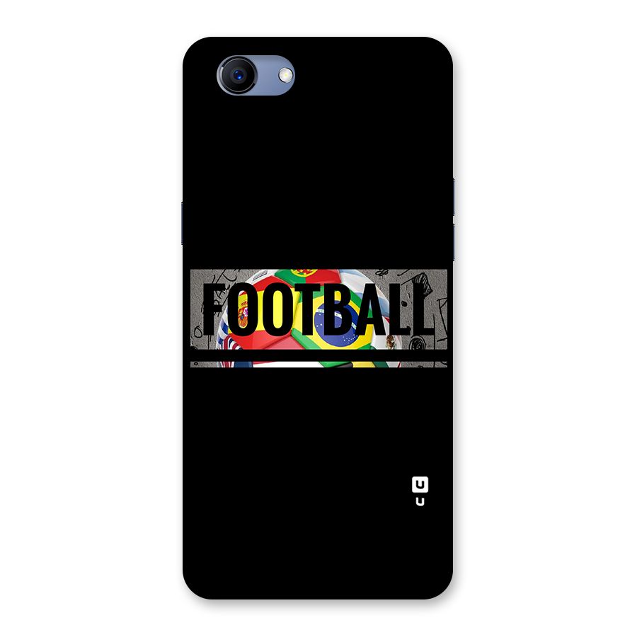 Football Typography Back Case for Oppo Realme 1