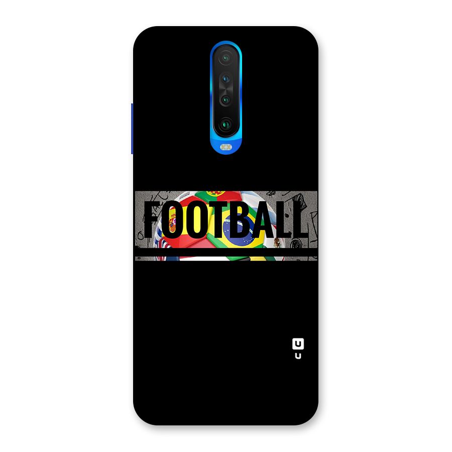 Football Typography Back Case for Poco X2