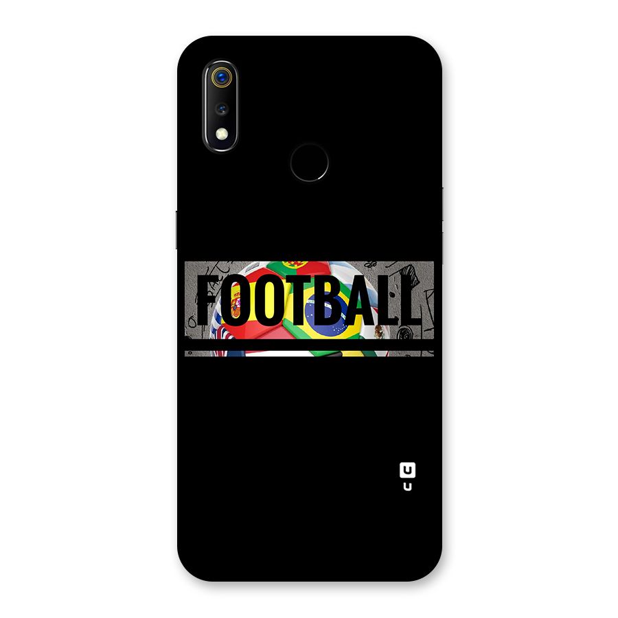 Football Typography Back Case for Realme 3