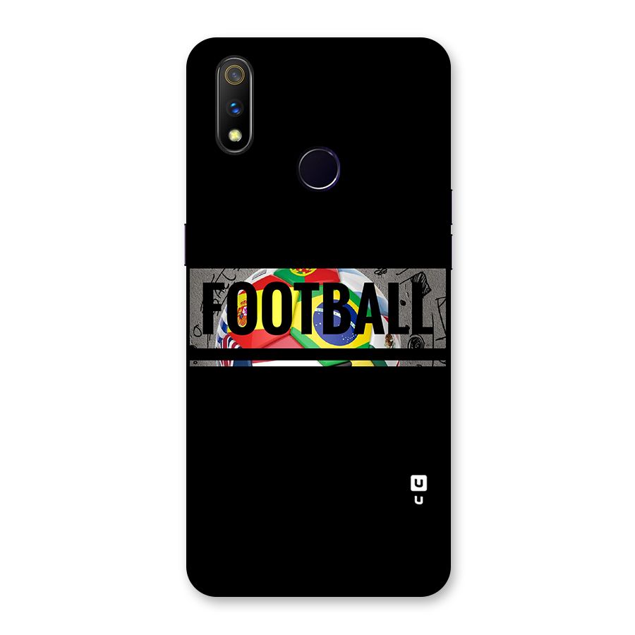 Football Typography Back Case for Realme 3 Pro