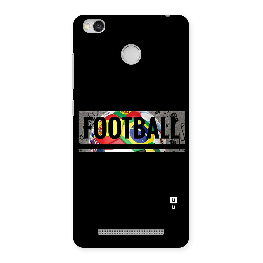 Football Typography Back Case for Redmi 3S Prime
