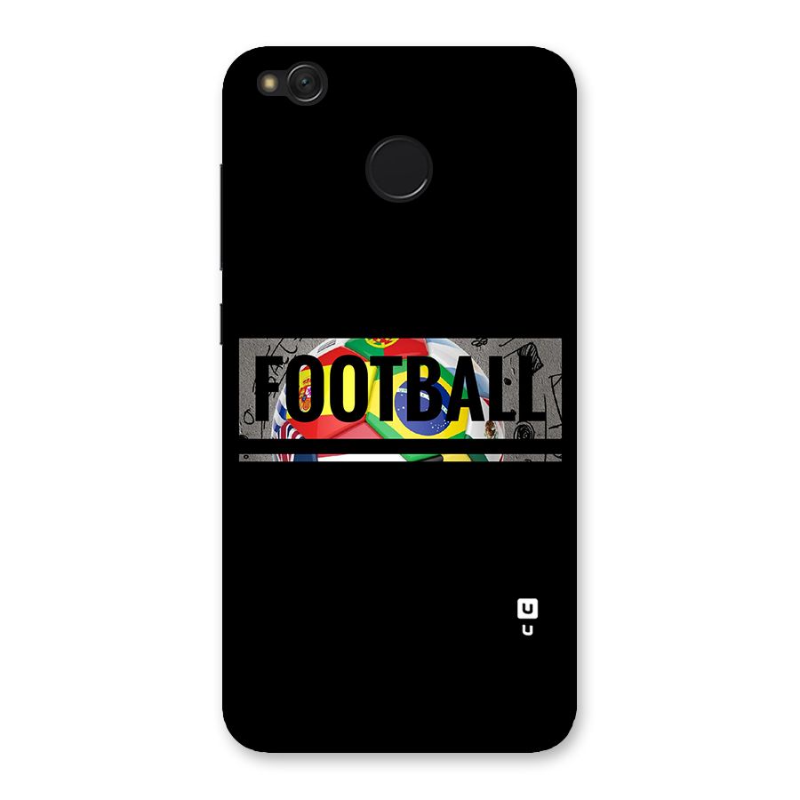 Football Typography Back Case for Redmi 4