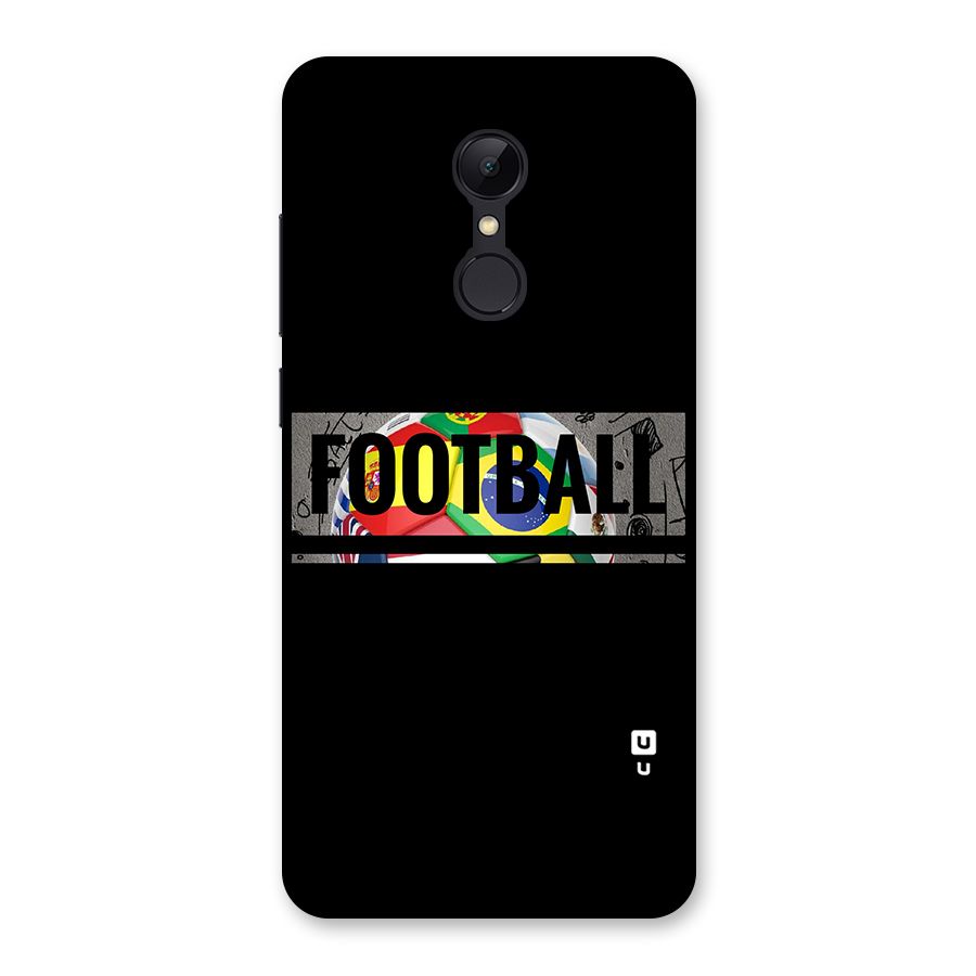 Football Typography Back Case for Redmi 5