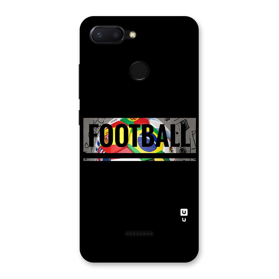 Football Typography Back Case for Redmi 6