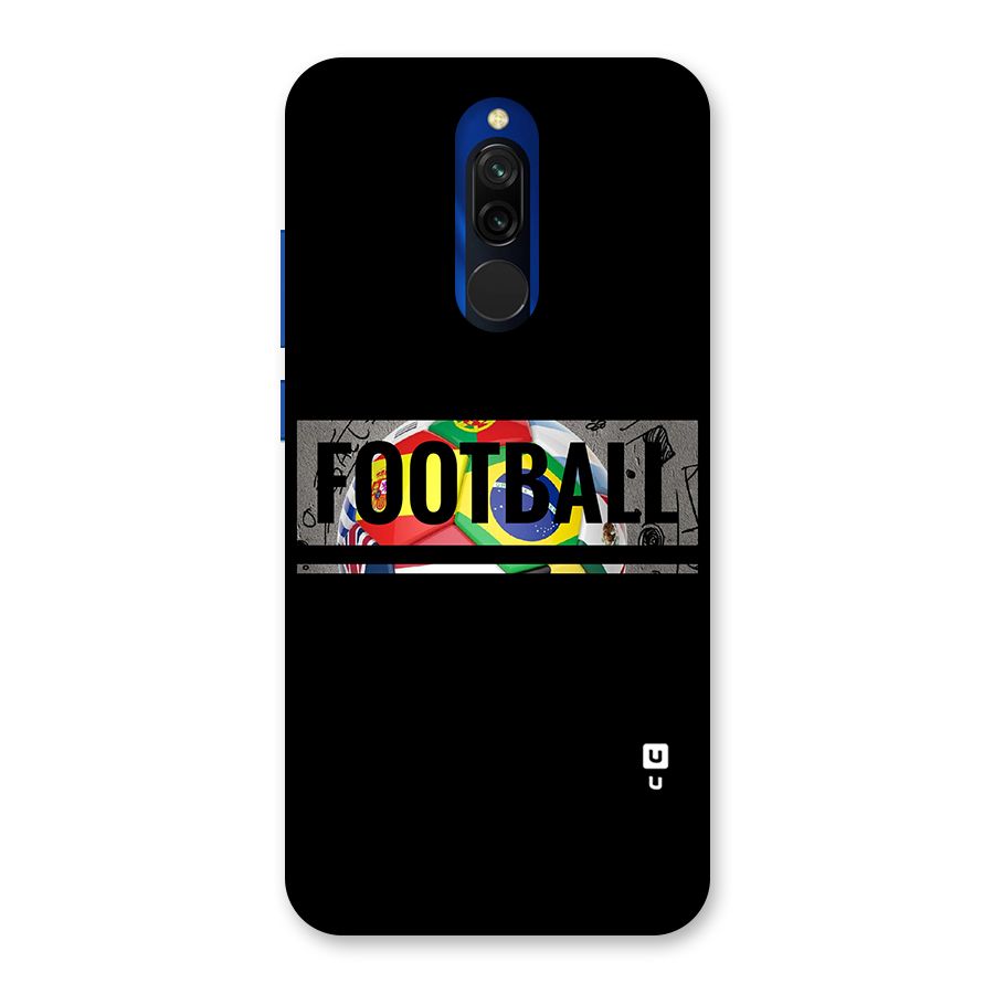 Football Typography Back Case for Redmi 8