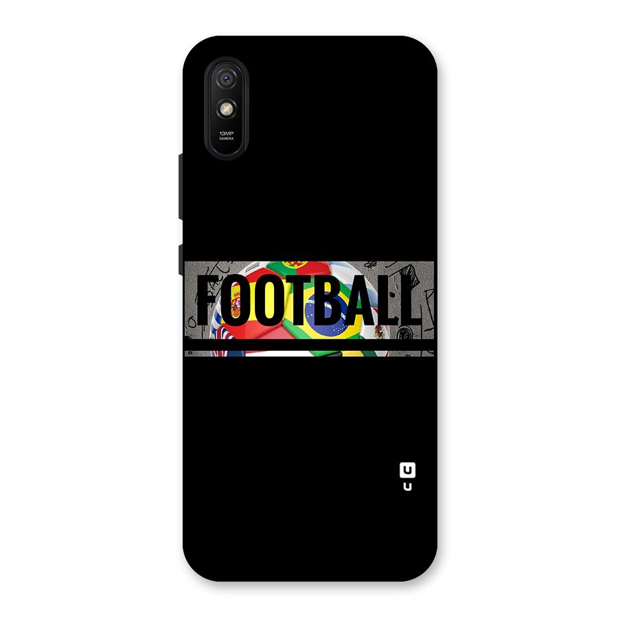 Football Typography Back Case for Redmi 9A