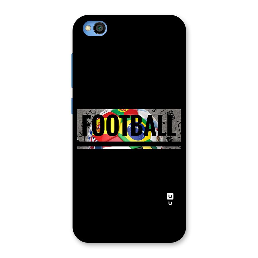 Football Typography Back Case for Redmi Go