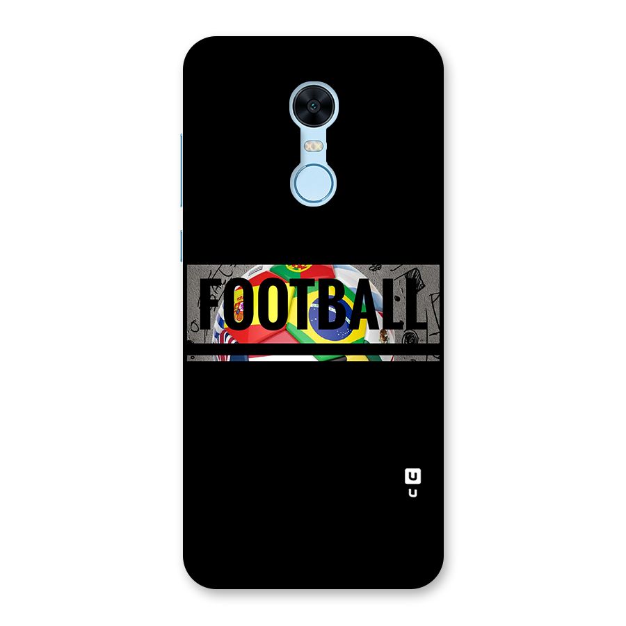 Football Typography Back Case for Redmi Note 5