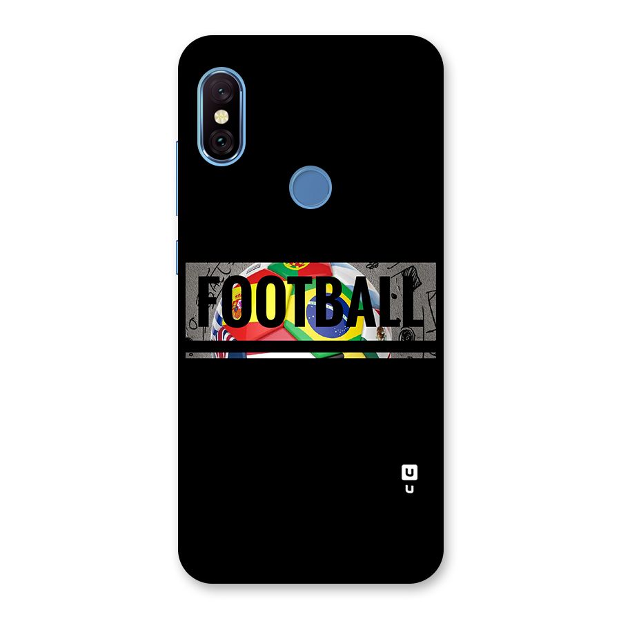 Football Typography Back Case for Redmi Note 6 Pro