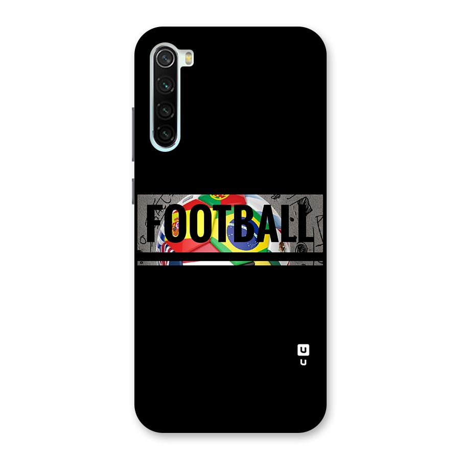 Football Typography Back Case for Redmi Note 8