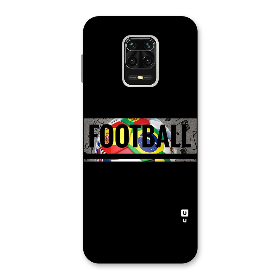Football Typography Back Case for Redmi Note 9 Pro