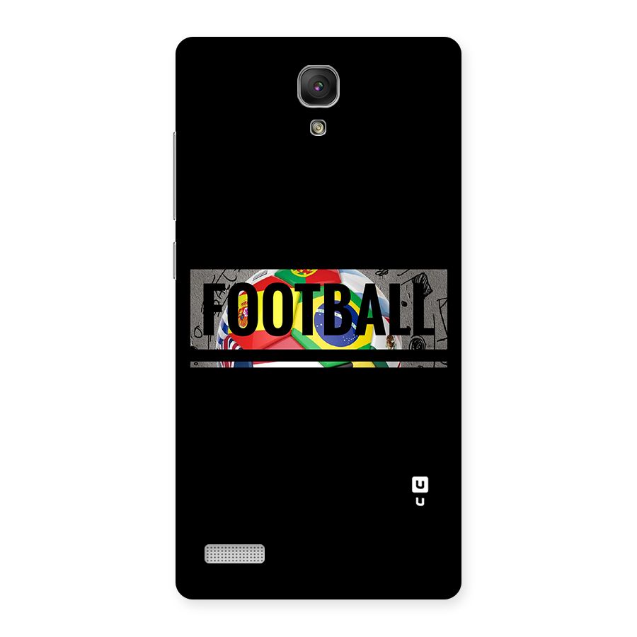 Football Typography Back Case for Redmi Note Prime