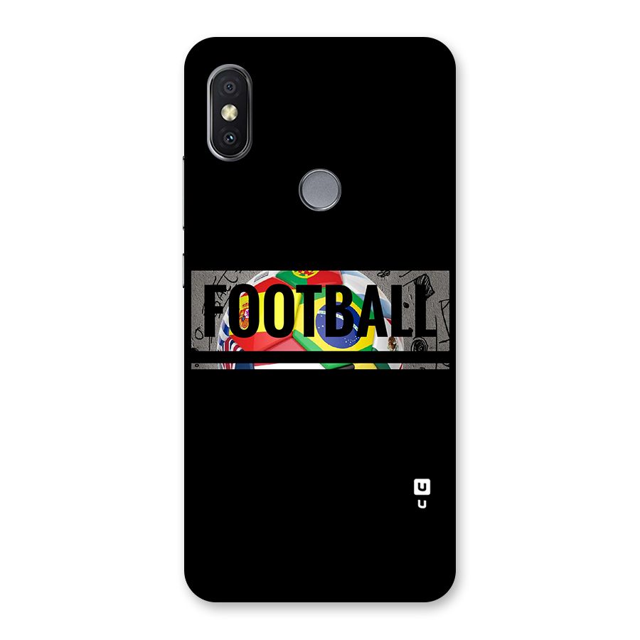 Football Typography Back Case for Redmi Y2
