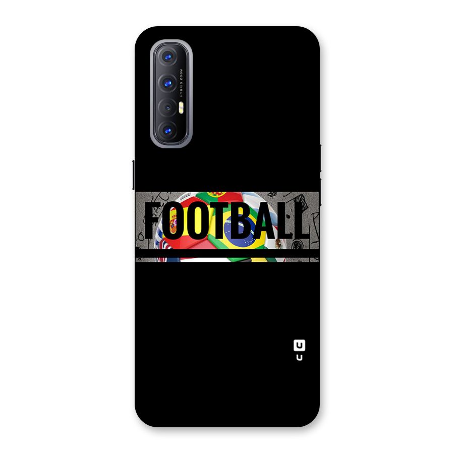 Football Typography Back Case for Reno3 Pro