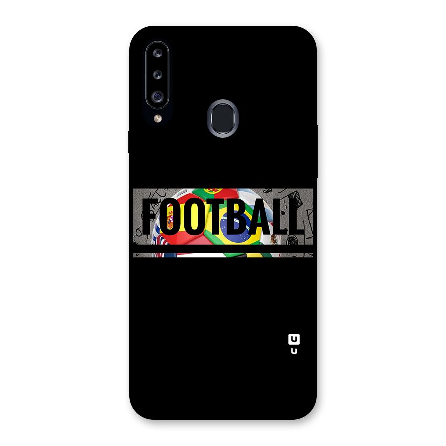 Football Typography Back Case for Samsung Galaxy A20s
