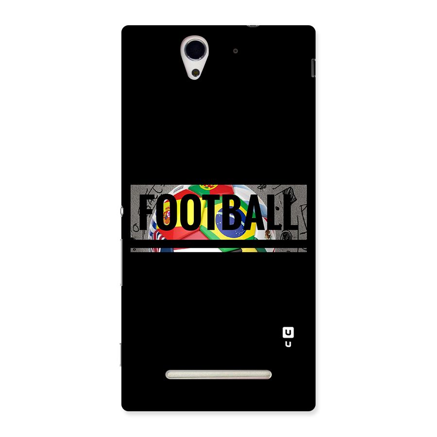 Football Typography Back Case for Sony Xperia C3