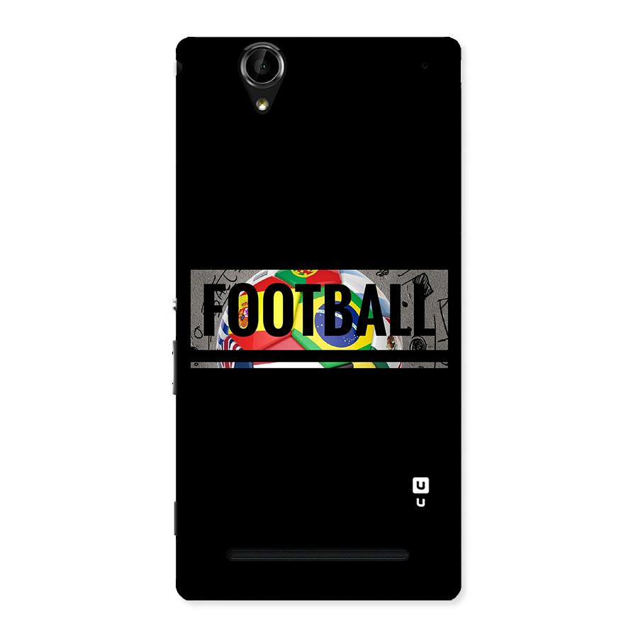 Football Typography Back Case for Sony Xperia T2
