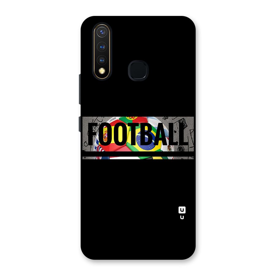 Football Typography Back Case for Vivo U20