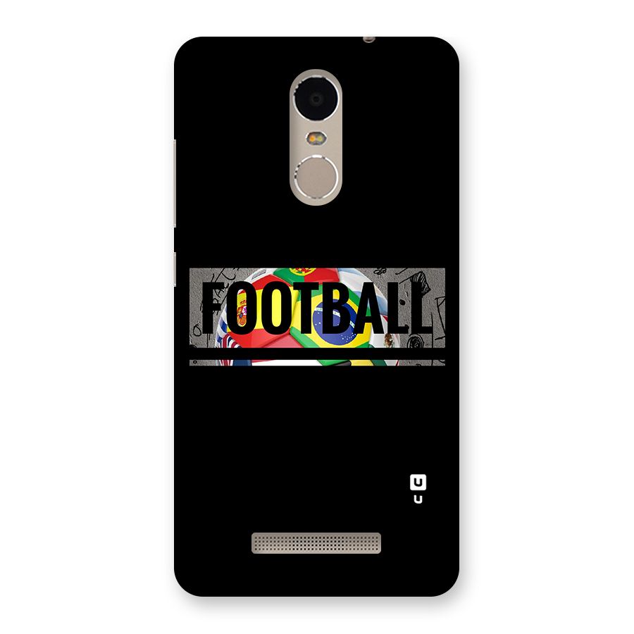 Football Typography Back Case for Xiaomi Redmi Note 3