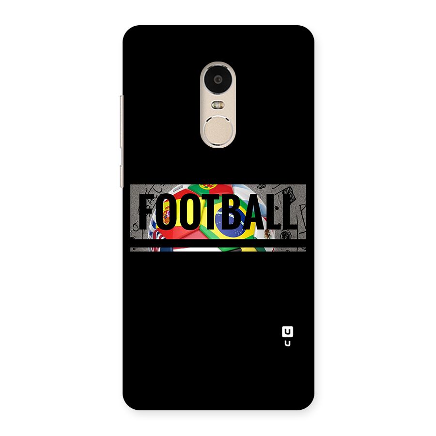 Football Typography Back Case for Xiaomi Redmi Note 4