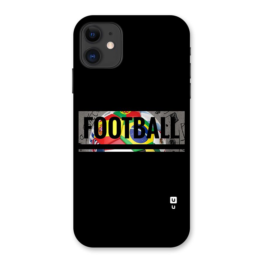 Football Typography Back Case for iPhone 11
