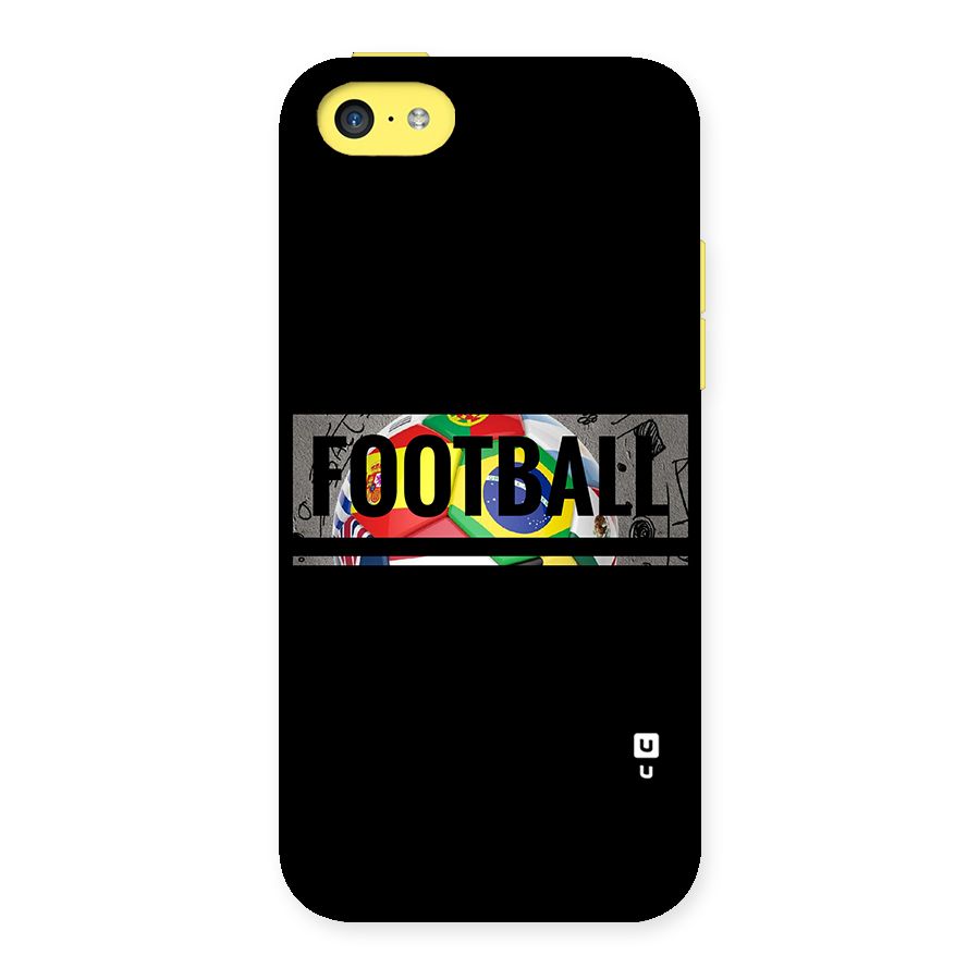 Football Typography Back Case for iPhone 5C