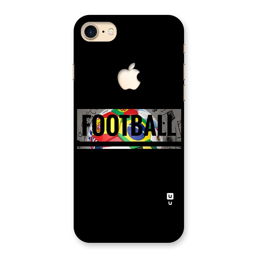 Football Typography Back Case for iPhone 7 Apple Cut