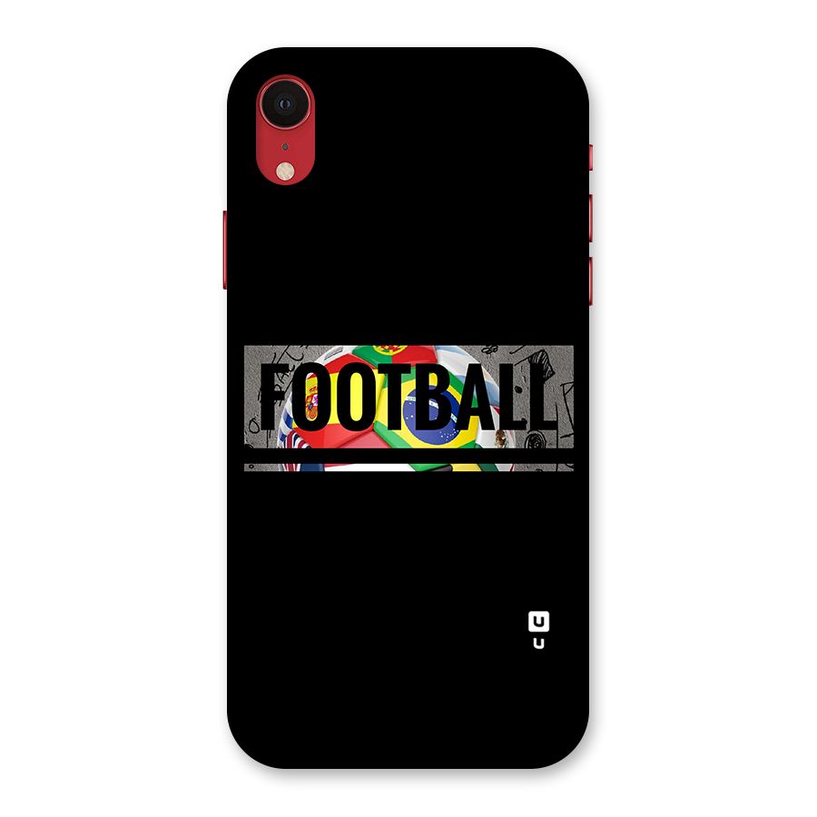Football Typography Back Case for iPhone XR
